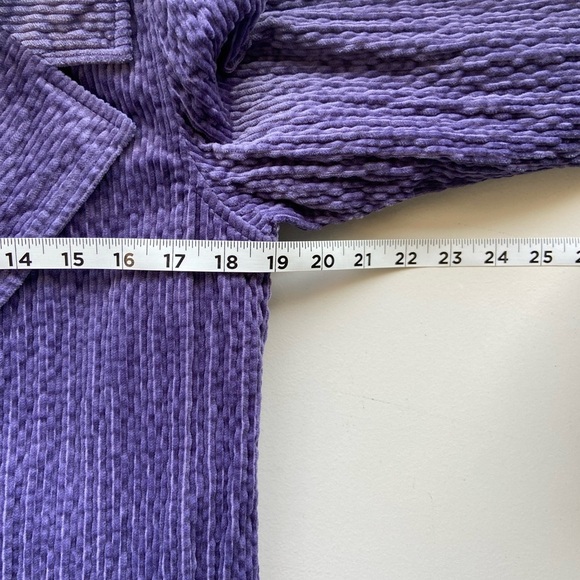 Anthropologie Corduroy Duster Jacket NWT Purple Sz 6 Funky 70s Retro Festival - Picture 10 of 12